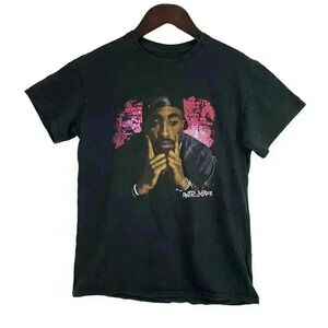 Tupac Shirt Tee Mens MEDIUM  Poetic Justice Black Hip Hop Rap Music T-Shirt